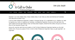 Desktop Screenshot of acalltoorderco.com
